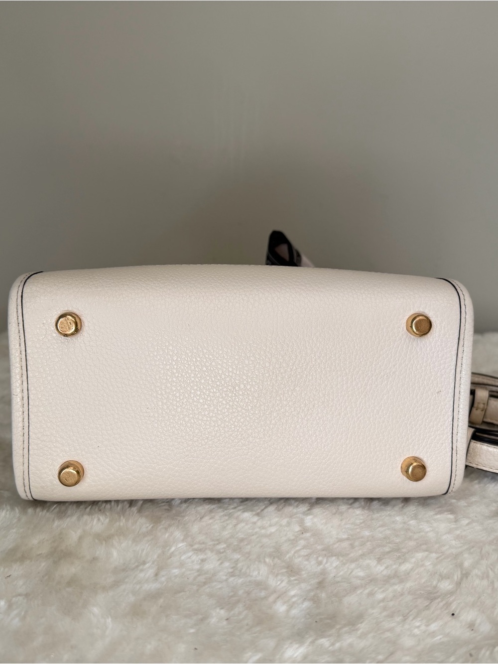Coach dempsey tote bag 22 in off white leather and bow - Picture 10 of 12